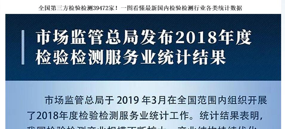 第三方檢驗(yàn)檢測(cè)39472家！一圖看懂新國(guó)內(nèi)檢驗(yàn)檢測(cè)行業(yè)各類統(tǒng)計(jì)數(shù)據(jù)